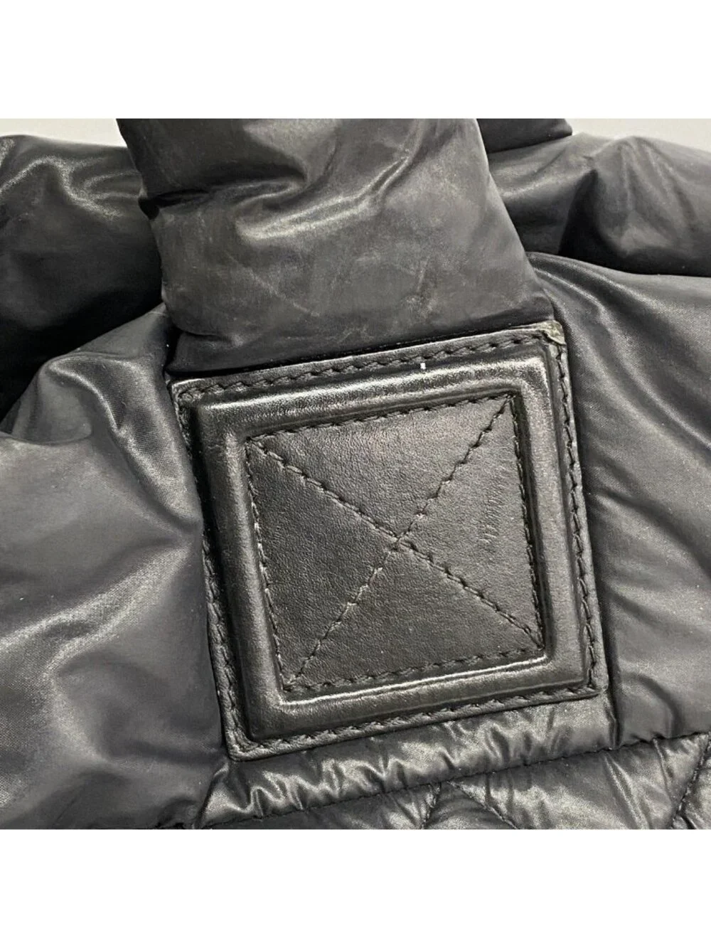 Chanel Tote Coco Cocoon Nylon Black Silver
